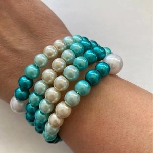 Cute Blue Ombré Wrap Bracelet